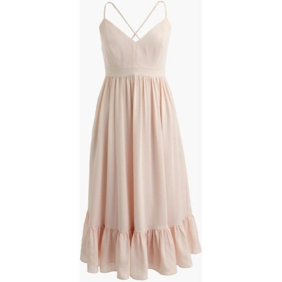 J.Crew Drapey Spaghetti Strap Dress Apricot - Picture 2 of 10